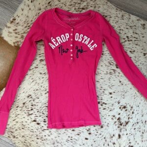 Aeropostale Y2K Fuchsia Long Sleeve Tee